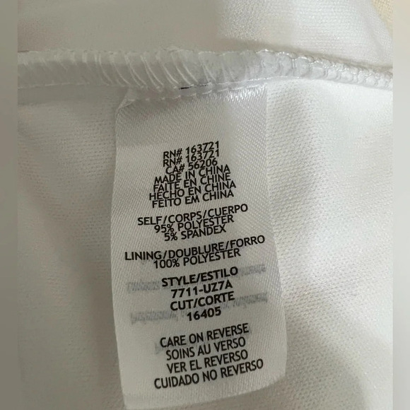 City Triangles White Short Ruffled Stretch Crepe Dress Size 5 - Picture 11 of 12